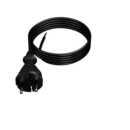 Przewód przyłączeniowy narzędziowy, gumowy z wtyczką prostą 2x1 mm² H05RR-F długość: 3m