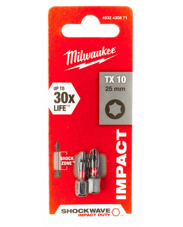 Milwaukee Bit Torx SHOCKWAVE TX10 25mm 2 sztuki 4932430871