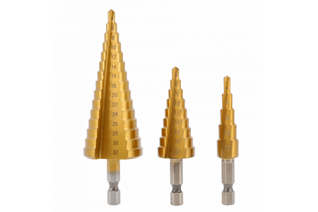 Hogert Wiertło stopniowe 4-32 mm zestaw 3 szt HT6D325