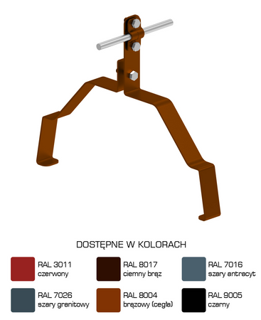 AN-KOM Uchwyt gąsiorowy "WZÓR 37" Z-śruba H=10cm OG AN-152M/LA/