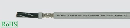 Helukabel Przewód ekranowany, EMV-typ preferowany, żyły numerowane F-CY-OZ (LiY-CY) 18x1 mm² 300/500V